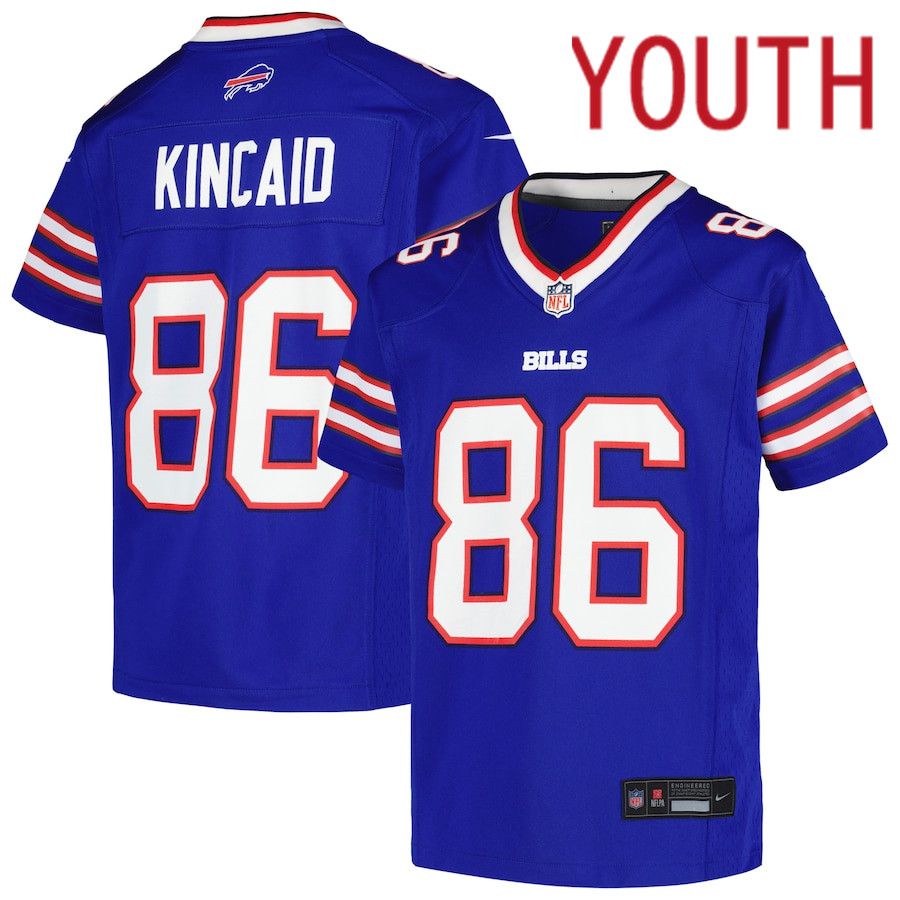 Youth Buffalo Bills 86 Dalton Kincaid Nike Royal Game NFL Jersey